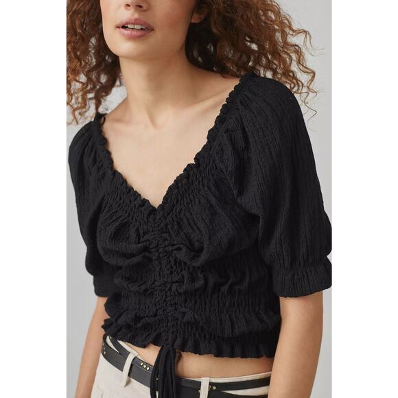 Pilcro Puff-Sleeved Top M - Picture 3 of 7